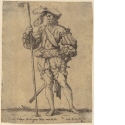 Alter Soldat mit Lanze, Blatt der Folge "Soldaten [Capricci et Habiti militari]"