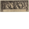 Fliehende Frauen, Sklaven und römische Soldaten, linke Hälfte des Frieses "Der Triumph zweier römischer Kaiser"