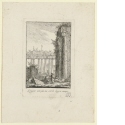 Kolonnade und eingestürzter Bogen, Blatt 8 der Folge "Aliquot ædificio ad græcor romanorumque morem estructorum schemata"