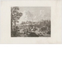 Hügelige Landschaft mit Reiterin, Blatt 3 der Folge "Landschaften nach Francesco Zuccarelli und Giuseppe Zais"