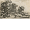 Zwei Männer in einer Bodensenke, Blatt 6 der Folge "Grosse Landschaften" (Hollstein Nr. 107-112)