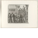 Umzug von männlichen und weiblichen Gefangenen mit Kindern, Blatt 7 der Folge "Triumph des Caesars"