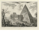 Ansicht der Cestius-Pyramide, aus: Vedute di Roma