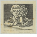 Kind mit einer Blumenvase