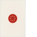 Ohne Titel [Schleifscheibe mit acht Löchern in Rot], Blatt aus "Piranha"