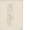 Ohne Titel [Sitzender weiblicher Akt mit Tuch], Blatt aus "Das trostreiche Antlitz"