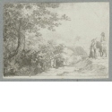 Landschaft mit zwei Reitern und einem Hirten