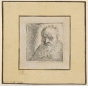 Brustbild eines alten Mann mit Bart