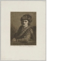 Porträt eines Mannes mit Federhut