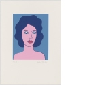 Ohne Titel [Porträt einer Frau mit violetten Haaren], Blatt aus "Schönheiten"