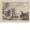 Alter Turm am Flussufer, Blatt 6 der Folge "Zehn Landschaften"