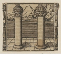 Säulen genannt Jachin und Boas, mit Seitenbordüren