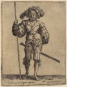 Stehender Soldat mit Lanze, Blatt der Folge "Soldaten [Capricci et Habiti militari]"