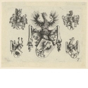 Fünf Wappen, Blatt 7 der Folge "Verschiedene Wappen"