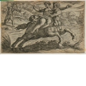 Herkules erschiesst den Deianira raubenden Kentauren Nessos