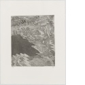 Ohne Titel [Dunkle Fläche, umgeben von verschiedenen Strukturen], Blatt aus "Amsterdam 1972"