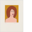 Ohne Titel [Porträt einer Frau mit pupillenlosen Augen], Blatt aus "Schönheiten"
