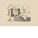 Provençalischer Brunnen, Blatt aus "Erste Künstlermappe der Schweizer Werkstätten. 16 Original-Steinzeichnungen"