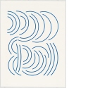Ohne Titel [Blaue bogenförmige Linien], Blatt aus "Lulu à la plage"
