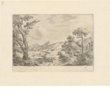 Landschaft mit Dorf, Blatt 11 der Folge "Verschiedene Veduten"